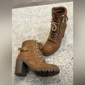 G by Guess brown lace up booties